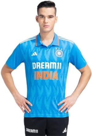 Adidas Dream 11 India Cricket ODI Fan Jersey (US, Alpha, Large, Regular, Regular) Bright Blue