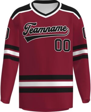 Custom Hockey Jersey Personalize Printing Team Name Number Logo Uniform for Men Women Youth