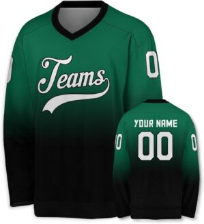 Custom Hockey Jersey,Gradient Sports Shirt,Personalized Team Name,Your Name and Numbers,Hockey Fan Gift for Men Women S-5XL