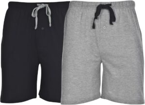Hanes Men’s 2-Pack Cotton Knit Shorts Waistband & Pockets, Assorted Colors and Sizes
