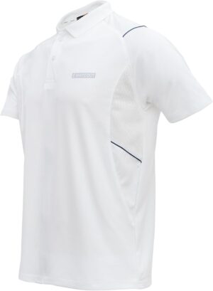 Hexa Dri-FIT Off-White Polo T-Shirt – (Perfect for Cricket, Golf, Badminton, Gym, Sports and Casual Wear)