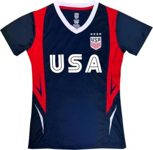 Icon Sports Official Licensed U.S. Soccer 4 Star USWNT Players Girls’s Gameday Shirts Football Tee Top
