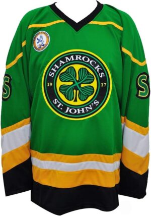 Ross The BOSS Rhea ST John’s Shamrocks Hockey Jersey with EMHL Patch Stitch