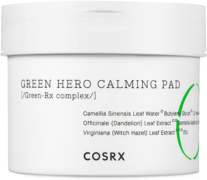 COSRX Green Tea Toner Pads, Relief Redness, Face Toner for Sensitive & Irritated Skin, Soothing, Hydrating, Refreshing, 70 Pads, Korean Skin Care