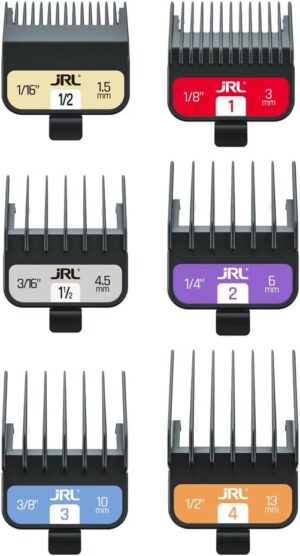 Amazon Series JRL Professional | Premium Double Magnetic Clipper Guards – Fits Most Professional Clippers | Sizes 0 to 4 (1/16” to 1/2”) | Secure Fit, Durable Design