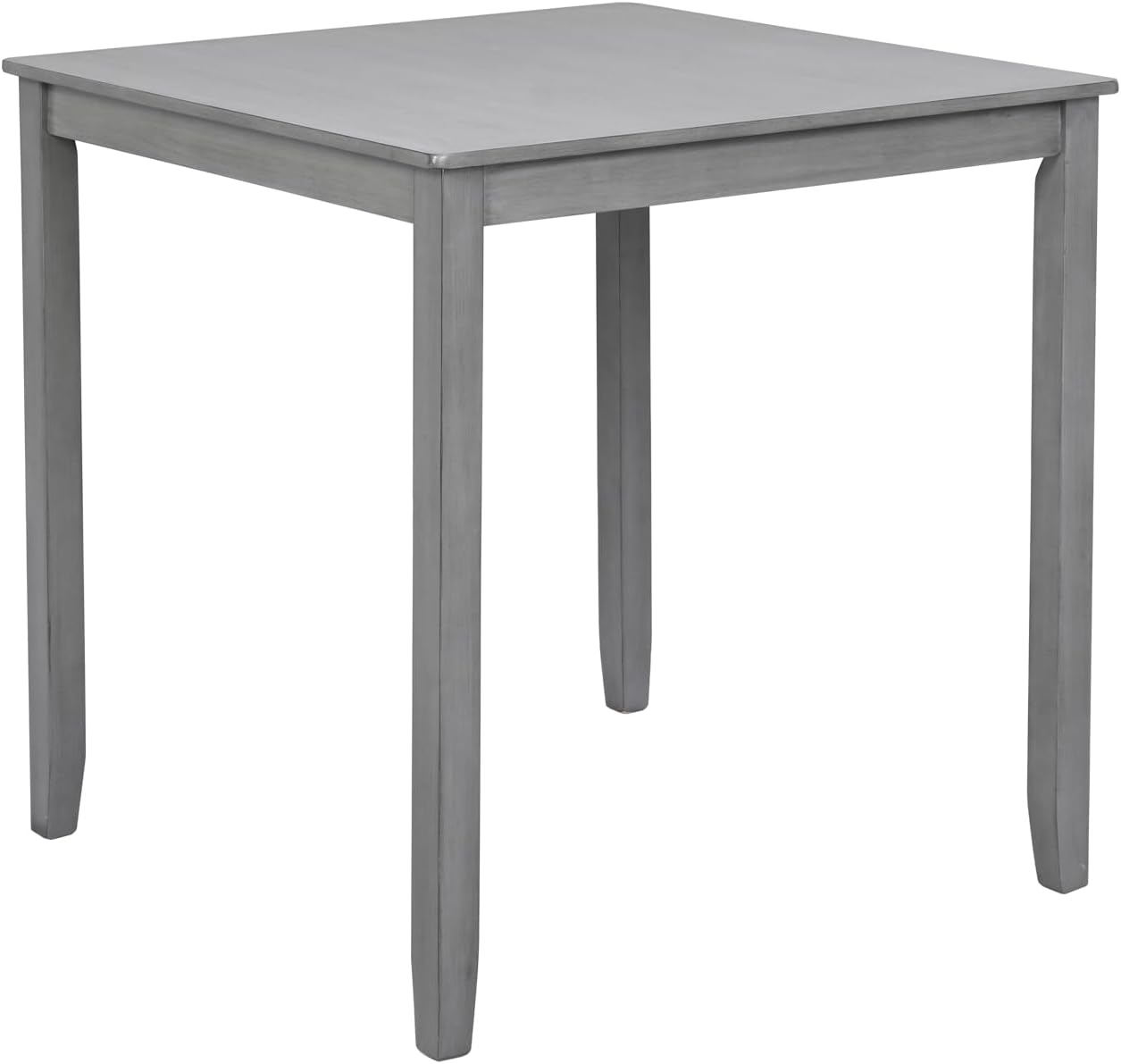 Dining Table for 4, Wood Square Kitchen Table, Farmhouse Counter Height Dining Table for Kitchen, Dining Room, Not Included Chairs, Grey - Image 6