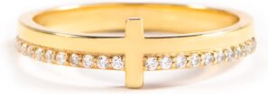 STORYJEWELLERY Cross Rings for Women, 925 Sterling Silver Purity Ring with Cubic Zirconia, Dainty Christian Jewelry, Confirmation and Baptism Gifts