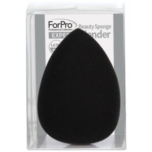 ForPro Professional Collection Expert Beauty Sponge Blender, Premium Makeup Sponge, Latex-Free, 100% Vegan & Cruelty-Free, Black