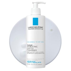 La Roche-Posay Toleriane Hydrating Gentle Face Cleanser, Hydrating Facial Cleanser With Niacinamide + Ceramides, Daily Face Wash For Dry Skin To Normal Skin, Sensitive Skin Tested, Fragrance Free