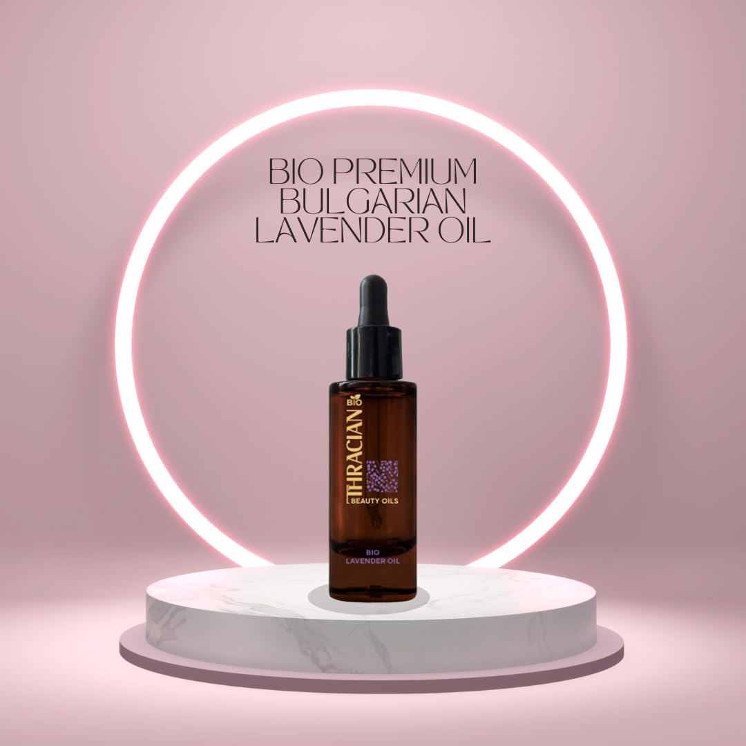 Thracian Bulgarian Beauty Lavender Oil with Bio Premium Certified Bulgarian Lavender, Anti-aging, Moisturizing Oil for Face, Body and Hair in 1.01 fl oz Glass with Dropper - Image 3