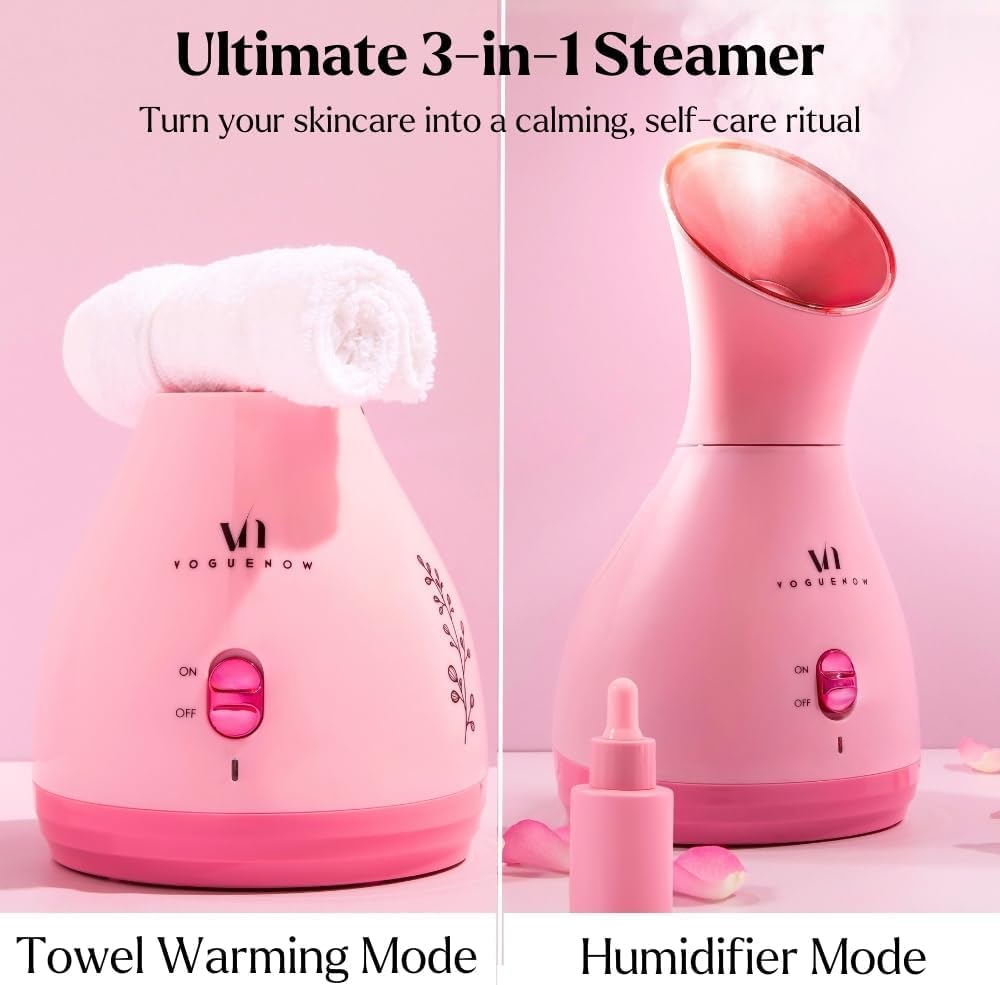 Facial Steamer Spa Kit with Complimentary 17 Skin Care Tools | Face Steamer for Facial Deep Cleaning with Towel Warmer & Humidifier Mode| Self Care Gifts for Women, Spa Gifts, Birthday Gifts for Women - Image 9