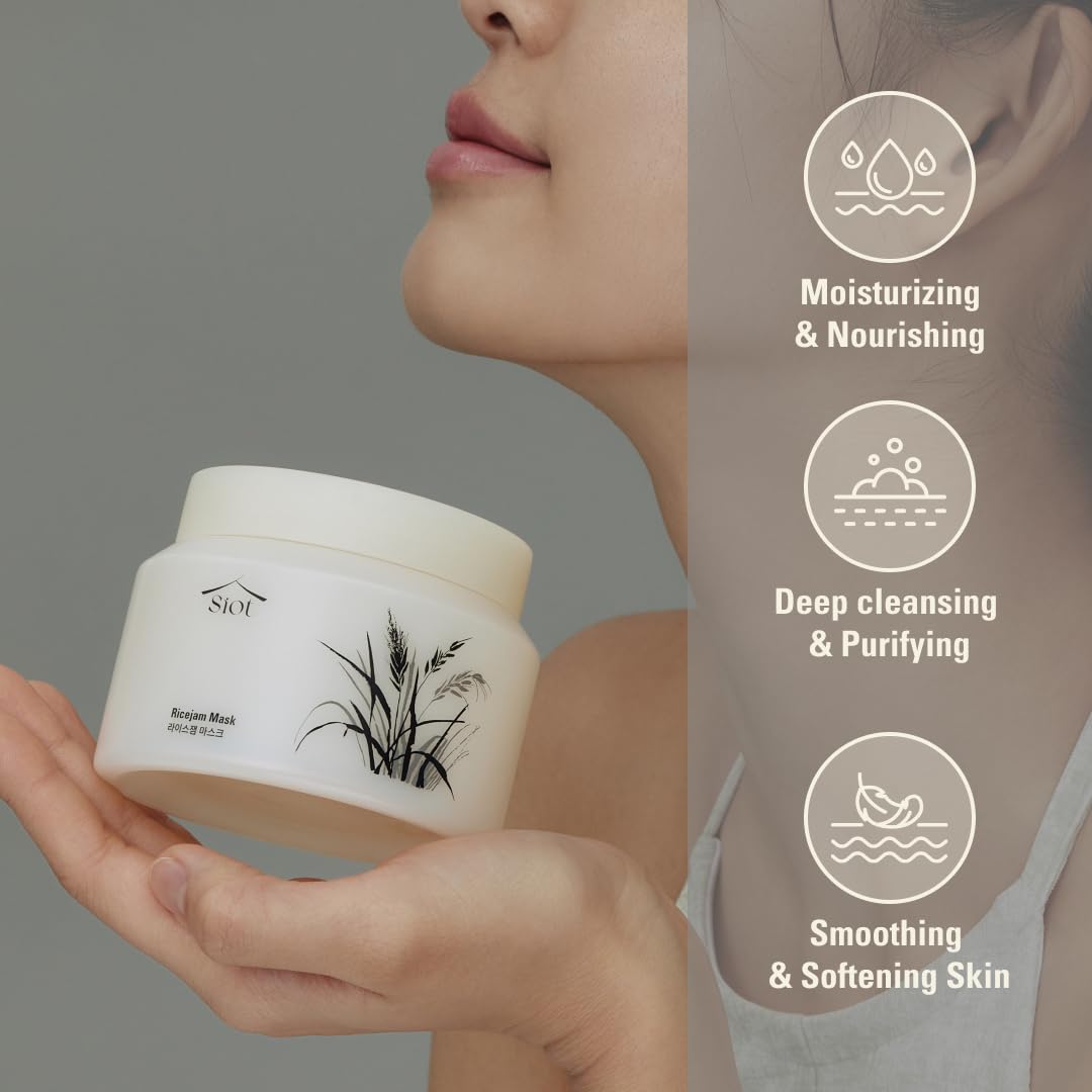Rice Jam Mask 12.3oz – Korean Icheon Rice Face & Body Mask for Deep Cleansing, Hydrating, & Radiant Skin – Natural Moisturizing & Purifying Skincare, Smooth & Soft Skin Treatment - Image 2