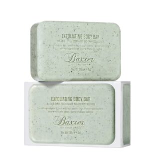 Baxter of California Exfoliating Body Bar Soap for Men with Cedarwood and Oak Moss Essence | For All Skin Types | Buffs Out Dry Skin and Boosts Cell Renewal | 7 ounces | Holiday Gift Guide