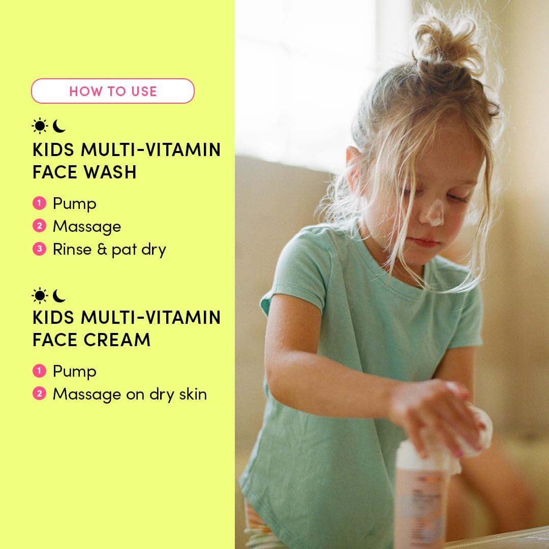 Evereden Kids Skincare & Sunscreen Essentials Set - Multi-Vitamin Face Wash, Face Cream & SPF 50 Mineral Sunscreen - Clean, Vegan, Non-Toxic Skincare for Kids 3+ - Image 3