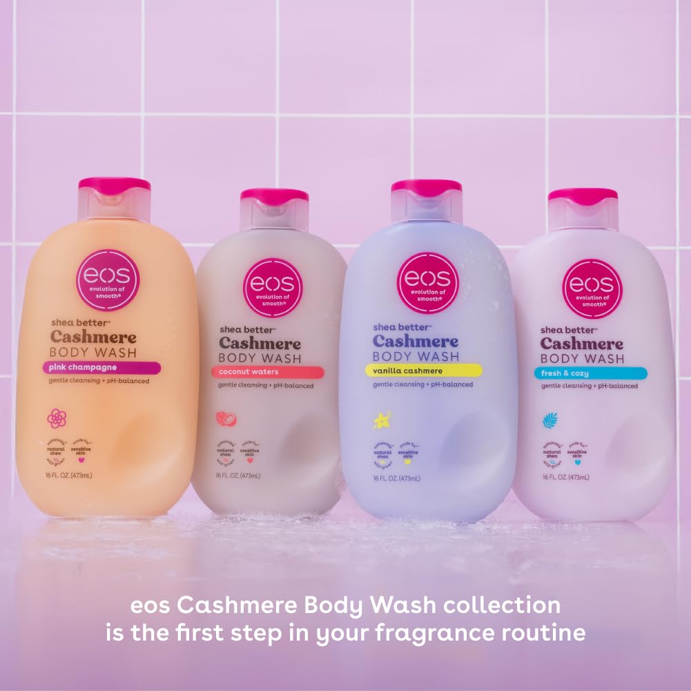 eos Shea Better Cashmere Body Wash, Vanilla Cashmere, Moisturizing, pH Balanced Body Wash, Creamy Gel Formula, Paraben & Phthalate Free, Sensitive Skin, 16 fl oz - Image 8