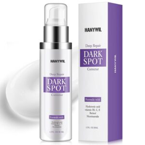 HANYWIL Dark Spot Corrector for Face & Body,Rapid Tone Repair Cream with Hyperpigmentation Treatment,Sun Spot, Age Spot & Melasma Remover,Dermatologist-Tested Brightening Retinol Serum (1.7 Fl Oz)