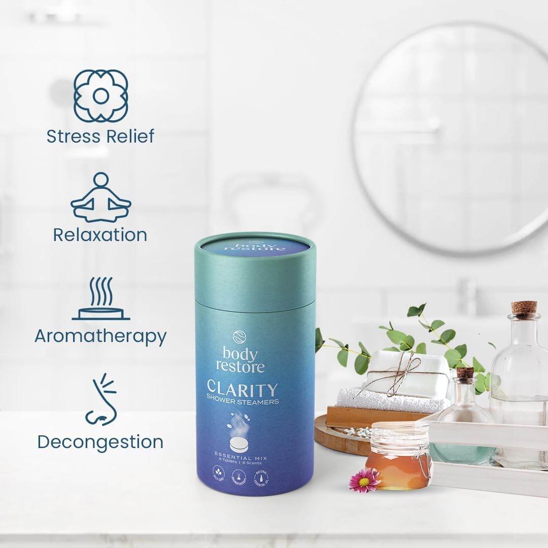 Body Restore Shower Steamers Aromatherapy 6 Pack - Birthday Gifts for Women, Men, Travel Essentials, Stress Relief, Relaxation, Self Care - Variety - Image 6