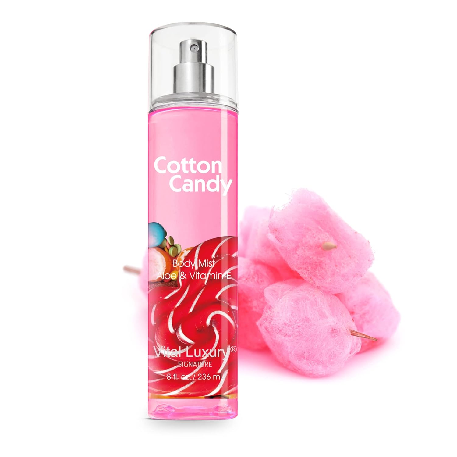 8oz. Moisturizing Fragrance Body Cream & 8oz. Fine Fragrance Body Mist Set-Luxurious Self-Care Combo for Women and Girls (Cotton Candy) - Image 4