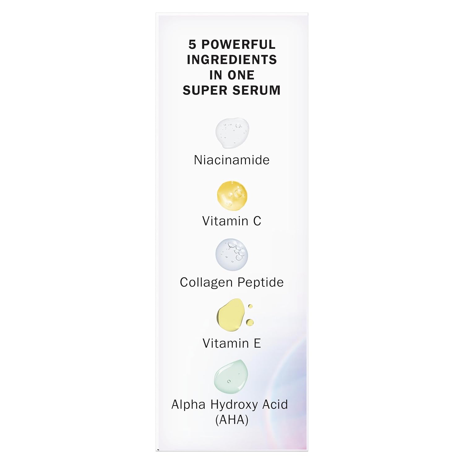Olay Super Serum - Niacinamide, Vitamin C & E, Collagen Peptide, AHA - 5-in-1 Skin Care Benefits for Face - Healthy Glow, Brightening, Hydrating, Smoothing, Firming, Evens Tone, Anti-Aging, 1.0 Oz - Image 16