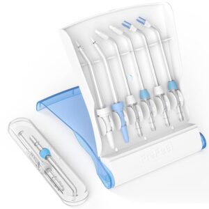 Replacement Heads for Waterpik, Replacement Picks for Water Pik Water Flosser (8 Tips Combo + Storage Case + Travel Case Bundle)