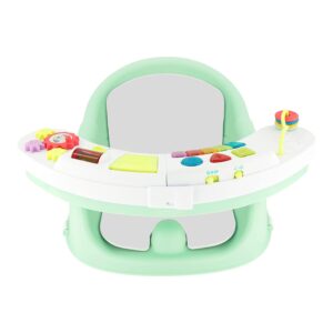Infantino Music & Lights 3-in-1 Discovery Seat & Booster, Toddler Booster Seat for Dining Table or Kitchen Chair, Baby Activity Center & Snack Tray, Mint