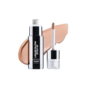 Sacheu Liquid Glow STAY-N Liquid Highlighter & Illuminator Makeup — 30ml Long Lasting Luminous Glow Lightweight Dewy Finish, Glow Getter