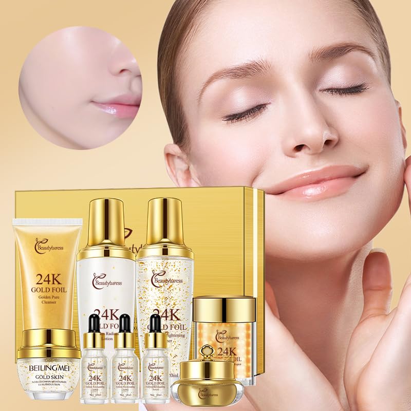 9-Piece Skincare Set for Women - Hypoallergenic, Moisturize the Skin - Collagen & Hyaluronic Acid & Snail Mucin Infused - Ideal for All Skin Types Set - Image 2