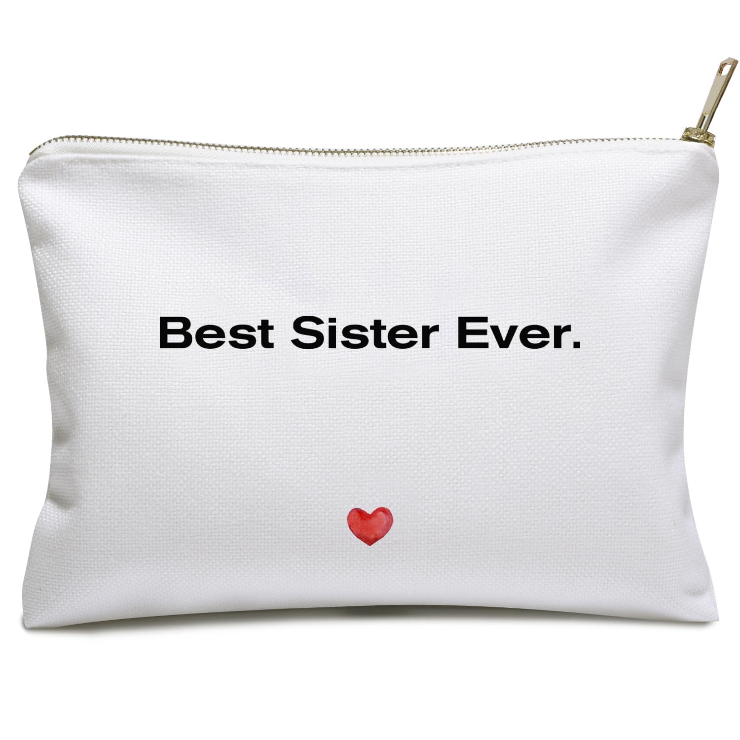 Cosmetic Case, Best Sister Ever, Linen Toiletry Bag, Pouch, Double Printing Kiwi Fruit, Purses, Meaningful Graduation Gift for Soul Sister.