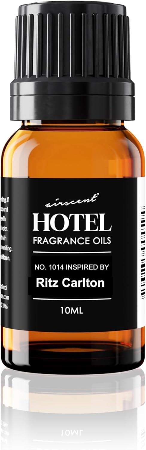 AirScent Hotel Diffuser Oil Inspired by The Ritz Carlton Hotel Scent - Premium Fragrance Oil No. 1014 for Ultrasonic and Waterless Diffusers and Crafting - 10 mL, 0.34 fl oz Glass Dropper Bottle