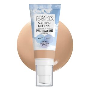 Physicians Formula Natural Defense Sheer Line of Defense Foundation SPF 30 Fair | Dermatologist Tested, Clinicially Tested