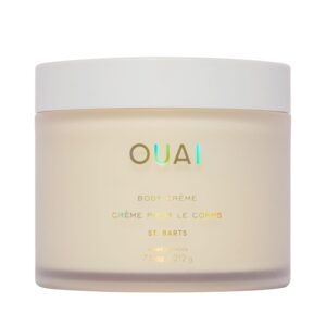 OUAI Body Cream, St. Barts – Hydrating Whipped Body Cream with Cupuaçu Butter, Coconut Oil and Squalane – Softens Skin and Delivers Healthy-Looking Glow – Sulfate-Free Skin Care (7.5 Oz)