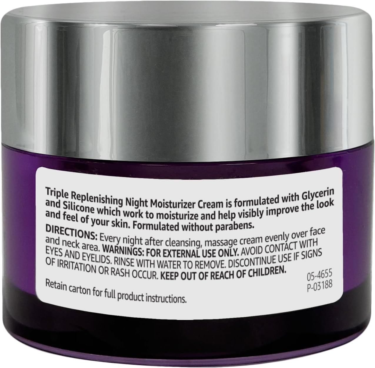 Amazon Basics Triple Replenishing Moisturizer, Night Cream, 1.7 Ounces, 1-Pack - Image 6