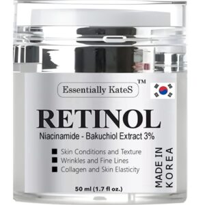 Retinol Moisturizer Cream 50 ml – Pack of 1 – Face, Eye, Forehead, Crow’s Feet, Décolleté & Neck Cream – Fights Sagging Appearance, Puffiness, Wrinkles and Dark Circles – Korean Skincare