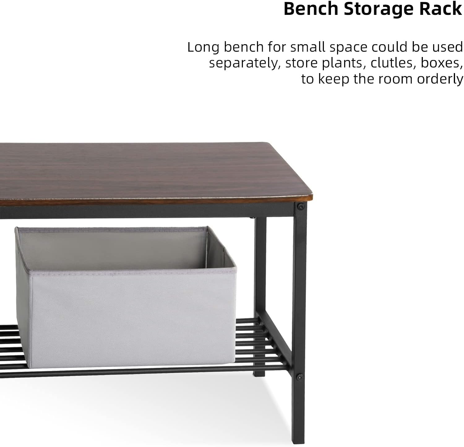 soges Dining Table Set for 4, 43.3 inch Kitchen Table Set with Chairs and Bench, 4 Piece Dining Room Table Set for Small Space, Apartment, Restaurant, Rustic Oak - Image 8