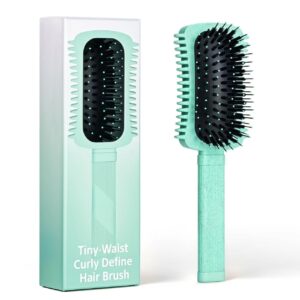 Curly Hair Brush Defining, Volume Curl Defining Brush for Effortlessly Detangling Shaping and Styling Women’s Curls, Reduce Pulling (Green 1PC)