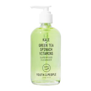 Youth To The People Superfood Facial Cleanser – Kale + Green Tea Daily Face Wash, Gentle Makeup Remover, With Antioxidants for Glowing Skin & Less Visible Pores, Award-winning, Refillable Packaging