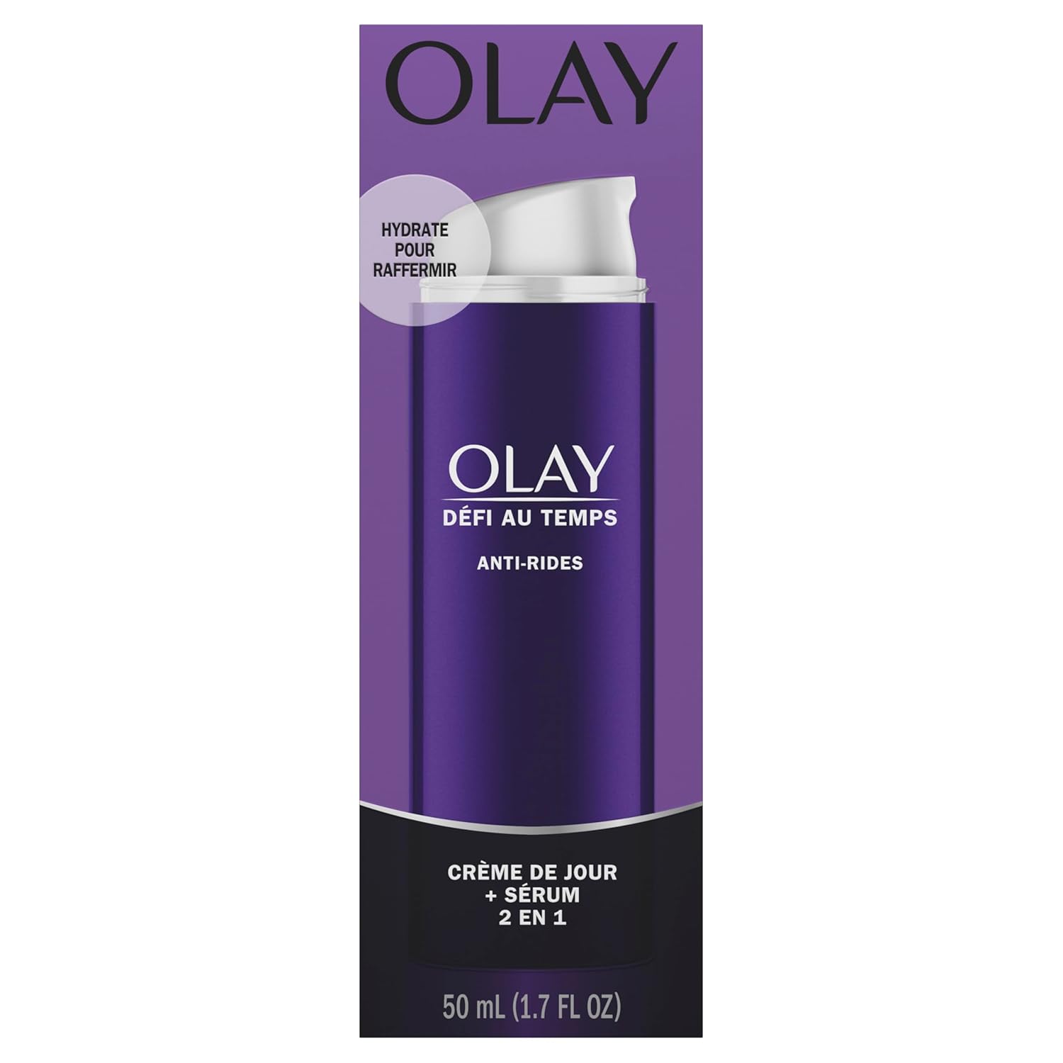 Olay Face Serum, Age Defying Anti-Wrinkle 2-in-1 Day Cream - Anti-Aging, Anti-Wrinkle, Smooths Fine Lines and Wrinkles, Firming, Lifting - Niacinamide, Glycerin, Aloe Vera, 1.7 Oz - Image 2