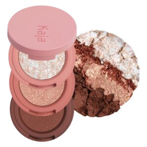 Kaja Beauty Bento Collection | Mosaic chrome + Shimmer + Matte | 18 Coral Sunrise – Coral Peach | 2019 Best of Beauty Award in Glitter-Pressed Category