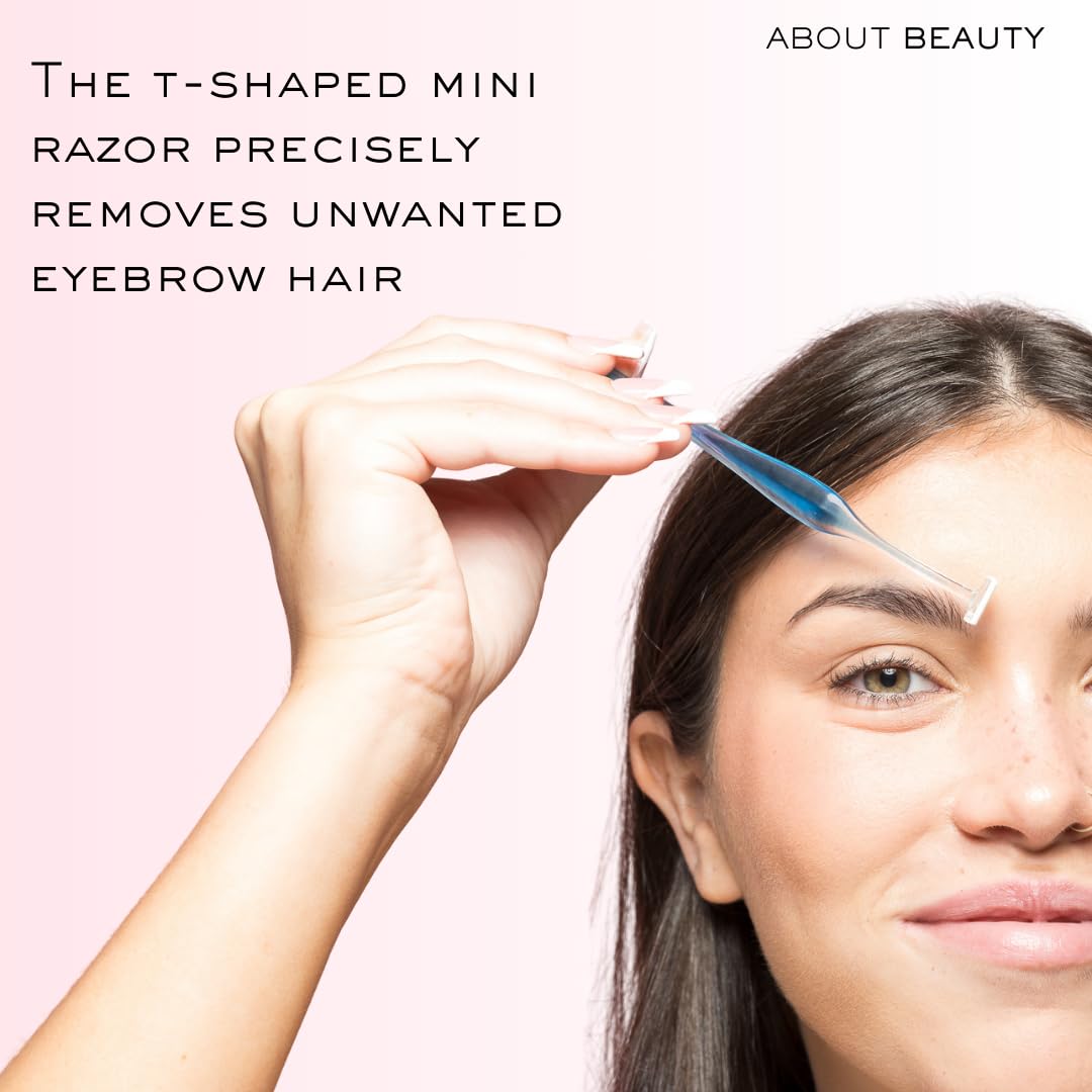 About Face Ultimate Complete Facial Perfecting Kit - 3 Beauty Groomers for Hair Removal, Ideal for Shaving, Exfoliating, Dermaplaning and Brow Shaping, Japanese Steel Gently Removes Facial Hair - Image 5