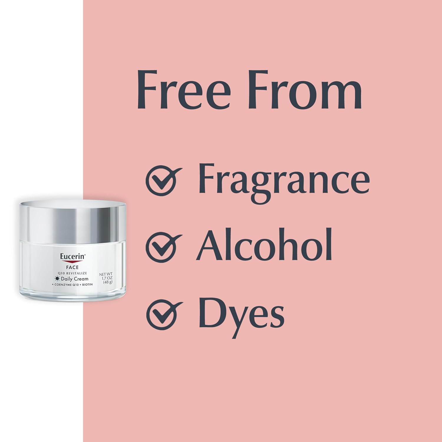 Eucerin Q10 Anti-Wrinkle Face Cream, Unscented Face Cream for Sensitive Skin, 1.7 Oz Jar - Image 6