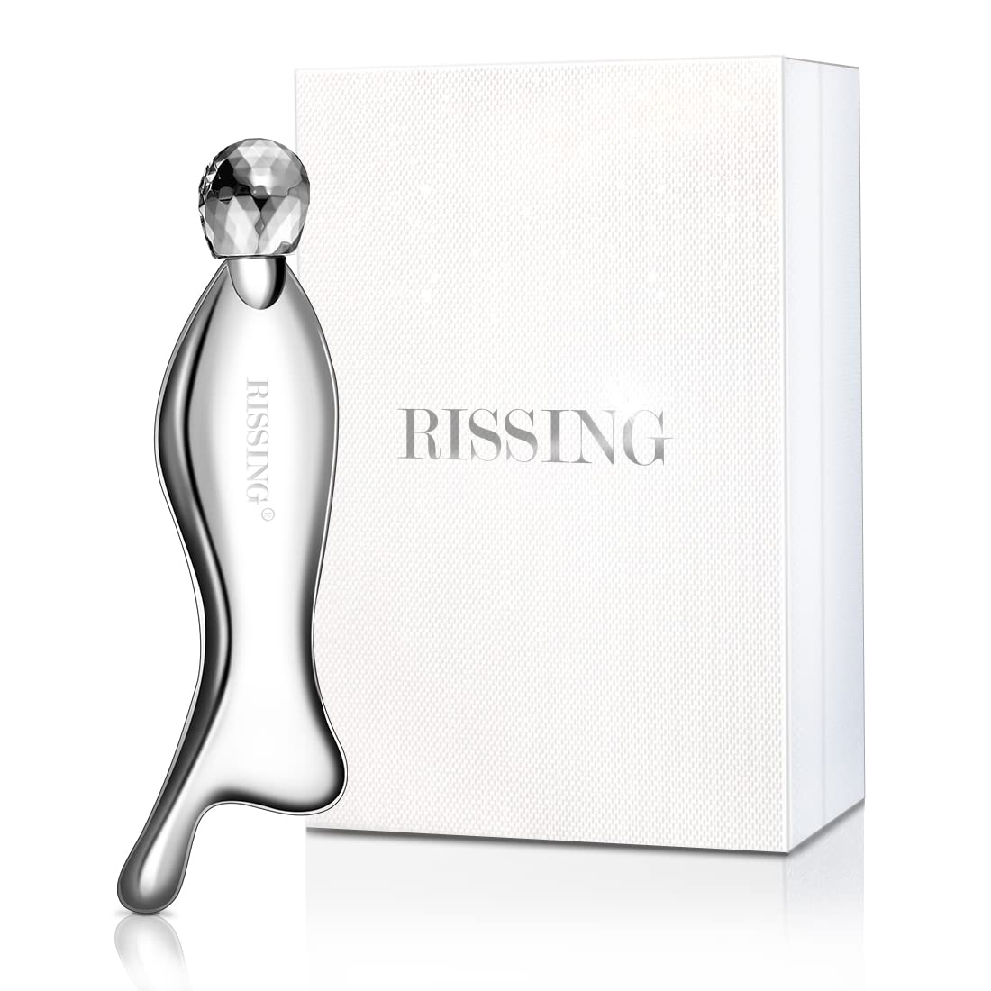 4-in-1 Gua Sha Facial Tools: FSA/HSA Eligible, Lymphatic Drainage Massager Facial Roller for Wrinkles and Lifting, Stainless Steel Gua Sha Tool for Face (Luxury Gift Box Edition)