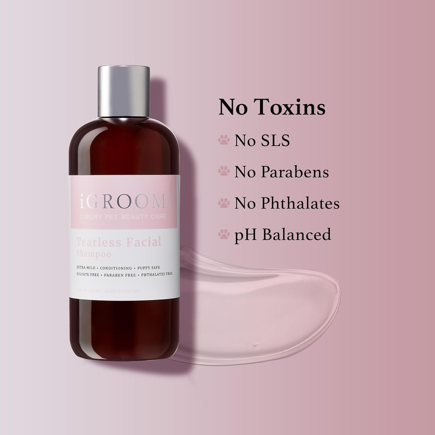 iGroom Tearless Facial Dog Shampoo, Luxury Pet Beauty Care, Ultra Mild to Eyes, Restore Skins Natural Moisture, Made in USA, Gallon - Image 8