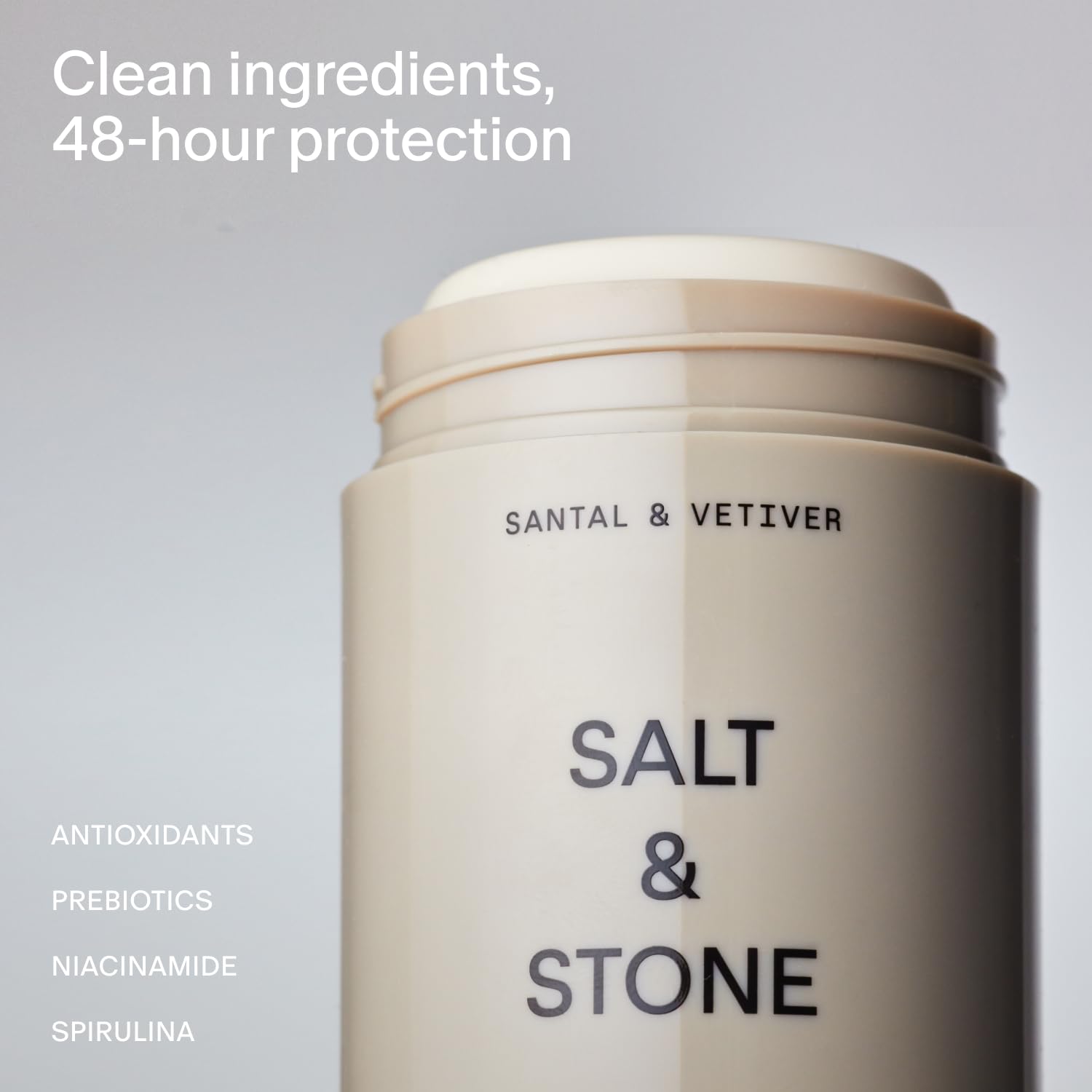 SALT & STONE Natural Deodorant - Santal | Extra Strength Natural Deodorant for Women & Men | Aluminum Free with Probiotics, Seaweed Extracts & Shea Butter (2.6 oz) - Image 2