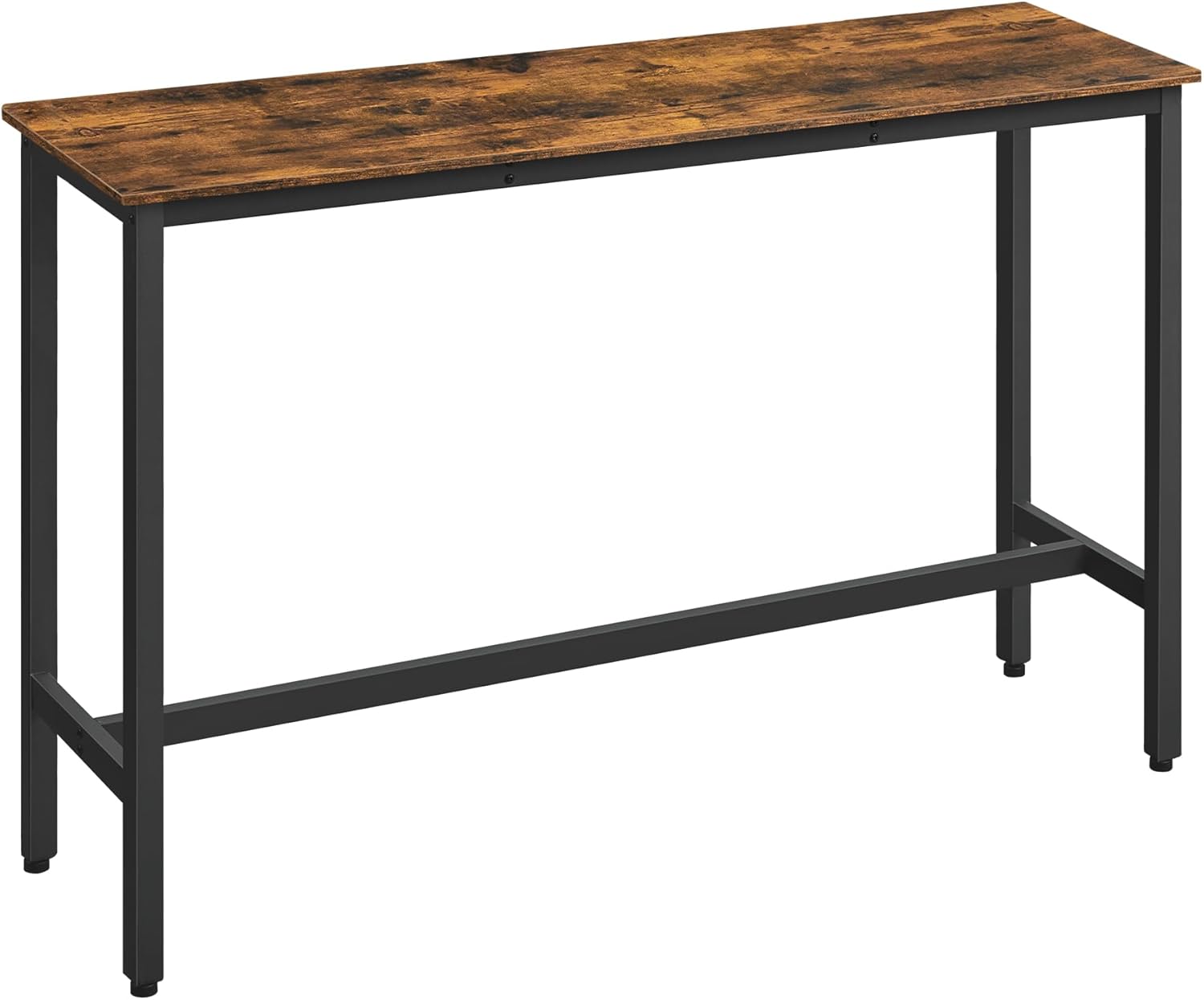 VASAGLE Bar Table, Narrow Long Kitchen Dining Table, Sturdy Metal Frame, Industrial, 15.7 x 55.1 x 35.4 Inches, Rustic Brown and Ink Black ULBT140B01 - Image 8