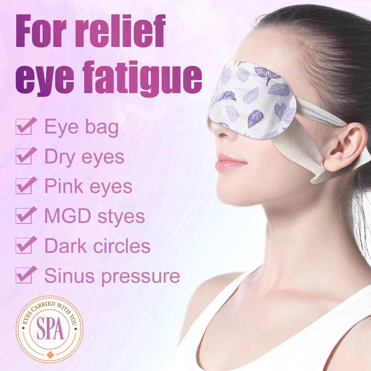 18 Packs Steam Eye Mask for Dry Eyes Self Heating Masks Cornea Care Rest Disposable SPA Warm Eye Compress Sleep Mask 30+ Minutes of Warmth for Reduce Eye Fatigue Travel Essentials (Unscented) - Image 2