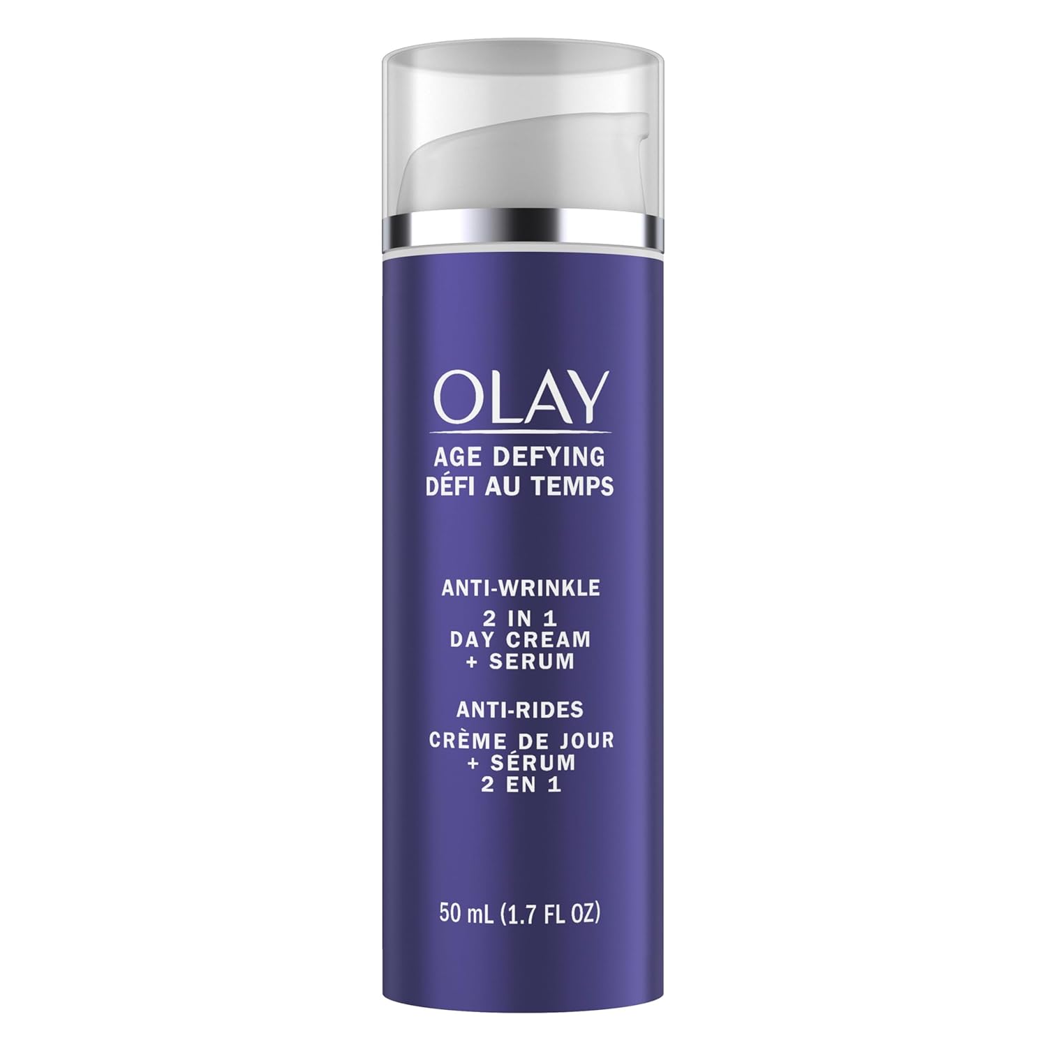 Olay Face Serum, Age Defying Anti-Wrinkle 2-in-1 Day Cream - Anti-Aging, Anti-Wrinkle, Smooths Fine Lines and Wrinkles, Firming, Lifting - Niacinamide, Glycerin, Aloe Vera, 1.7 Oz - Image 3
