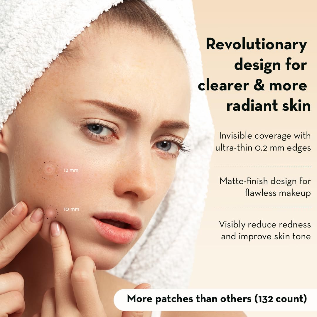 LE GUSHE Korean Pimple Patches for Face (132 Dots) - Hydrocolloid Acne Patches with Tea Tree Oil - Invisible Zit Stickers - Dermatologist Tested - Korean Skin Care - Image 2