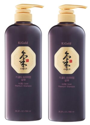Daeng Gi Meo Ri – Ki Gold Premium Shampoo 2 Set, Promotes Elastic Hair, Prevents Hair Loss, Eliminates Dandruff, 780ml
