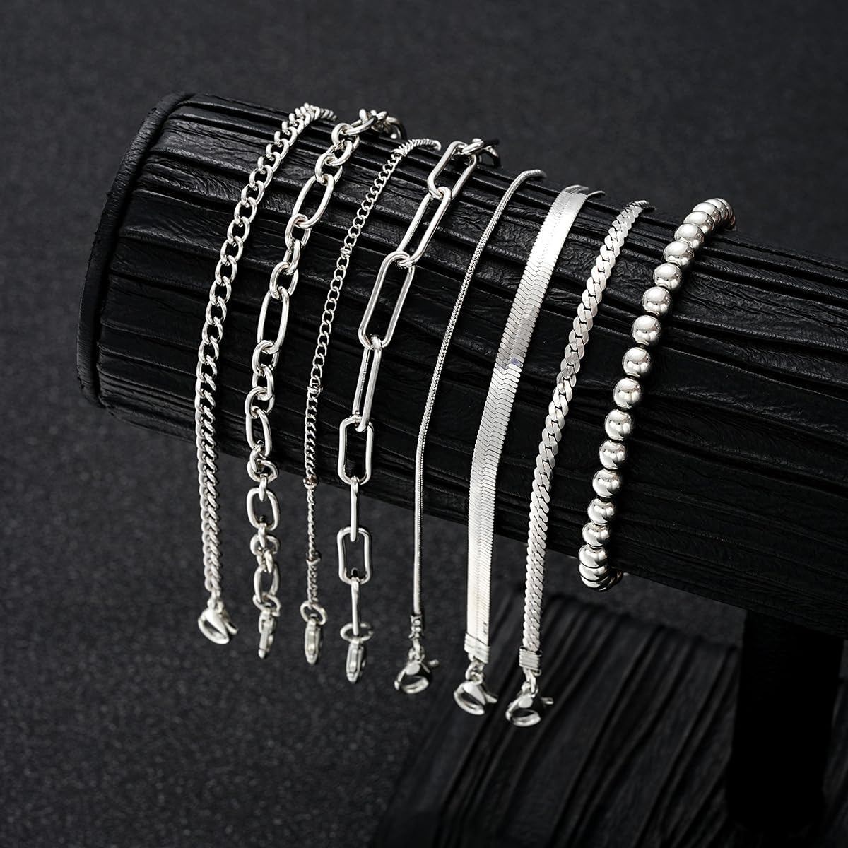 73 Pcs Gold Jewelry Set with 6Pcs Layered Necklace, 11 Pcs anklet and 7Pcs Earring Ear Cuff,12Hoop Earrings ,15pcs Rings,21pcs stud earrings Jewerly set for Women Pack for Friendship Party Gift - Image 7