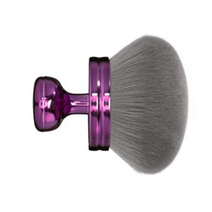 Blend & Blur Extra Large Body Makeup Brush for Self Tanner,Leg Makeup & Bronzer Self Tan Applicator, 3.2inch Wide Round Head Kabuki Brush For Application with Drawstring Bag (Purple)